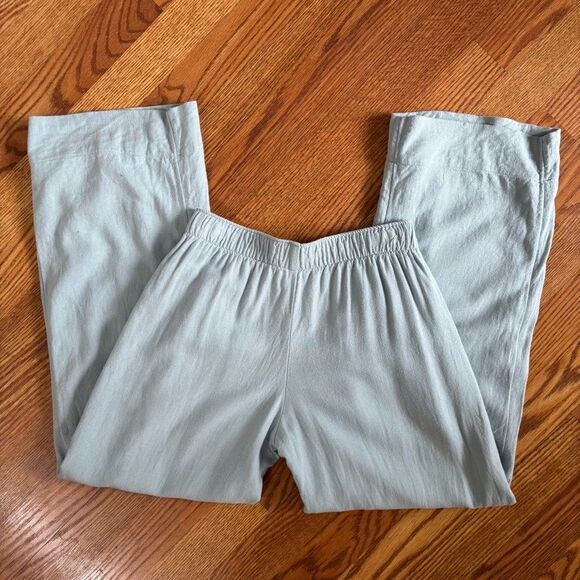 Abercrombie & Fitch Straight Linen-Blend Pull-On Pant in Light Blue XXS - Picture 5 of 7